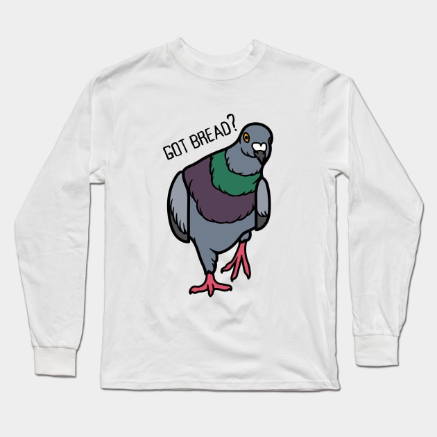 Funny Pigeon Long Sleeve T-Shirt by reesea